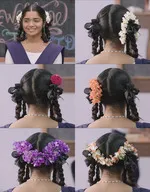 gouri g. kishan memes, memes, plain memes, gouri g. kishan plain meme, tamil memes - Flowers on Janaki's hair